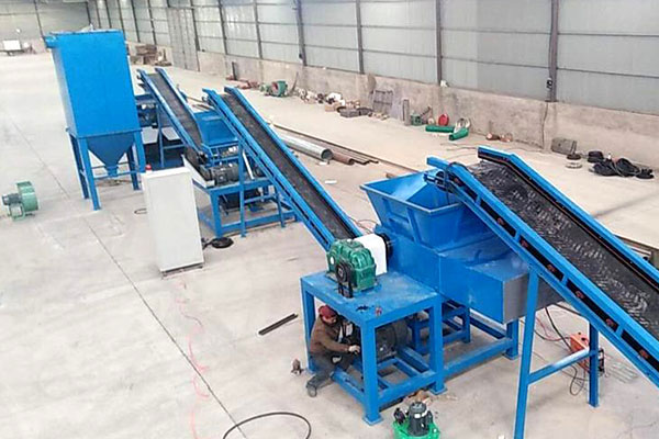 Trituradora de ejes dobles de máquina de reciclaje de radiador de cobre y aluminio