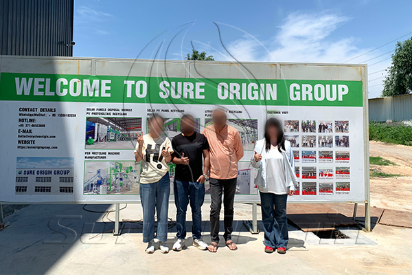 Clientes españoles visitan la fábrica de Sure Origin Group para inspeccionar equipos de reciclaje de alambre de cobre